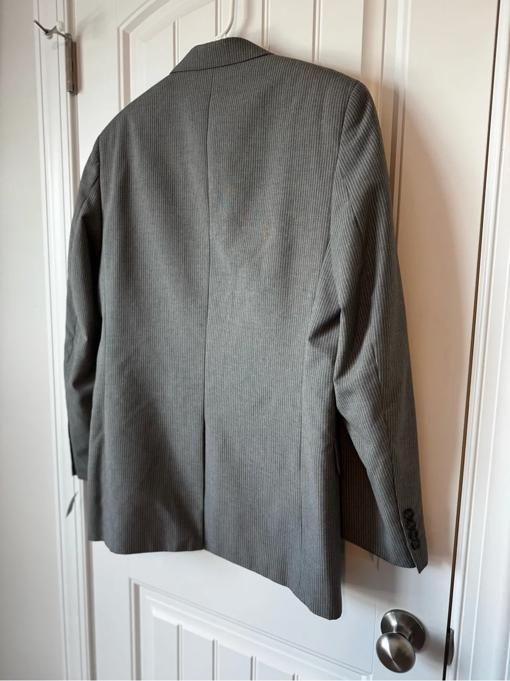 Merona Men's Gray Pinstripe Two-Piece Suit Jacket & Pants
